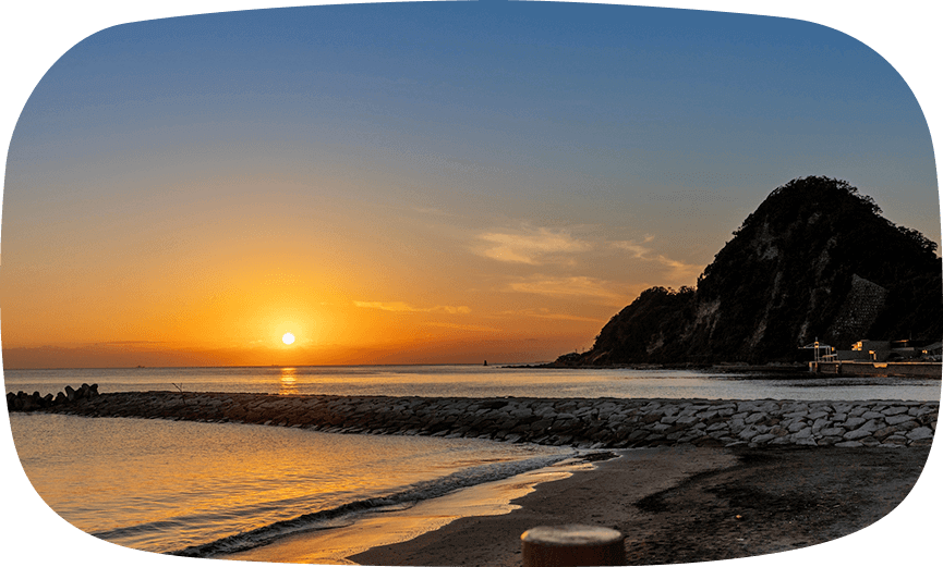 岩井海岸 夕陽