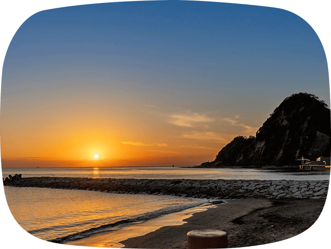 岩井海岸 夕陽
